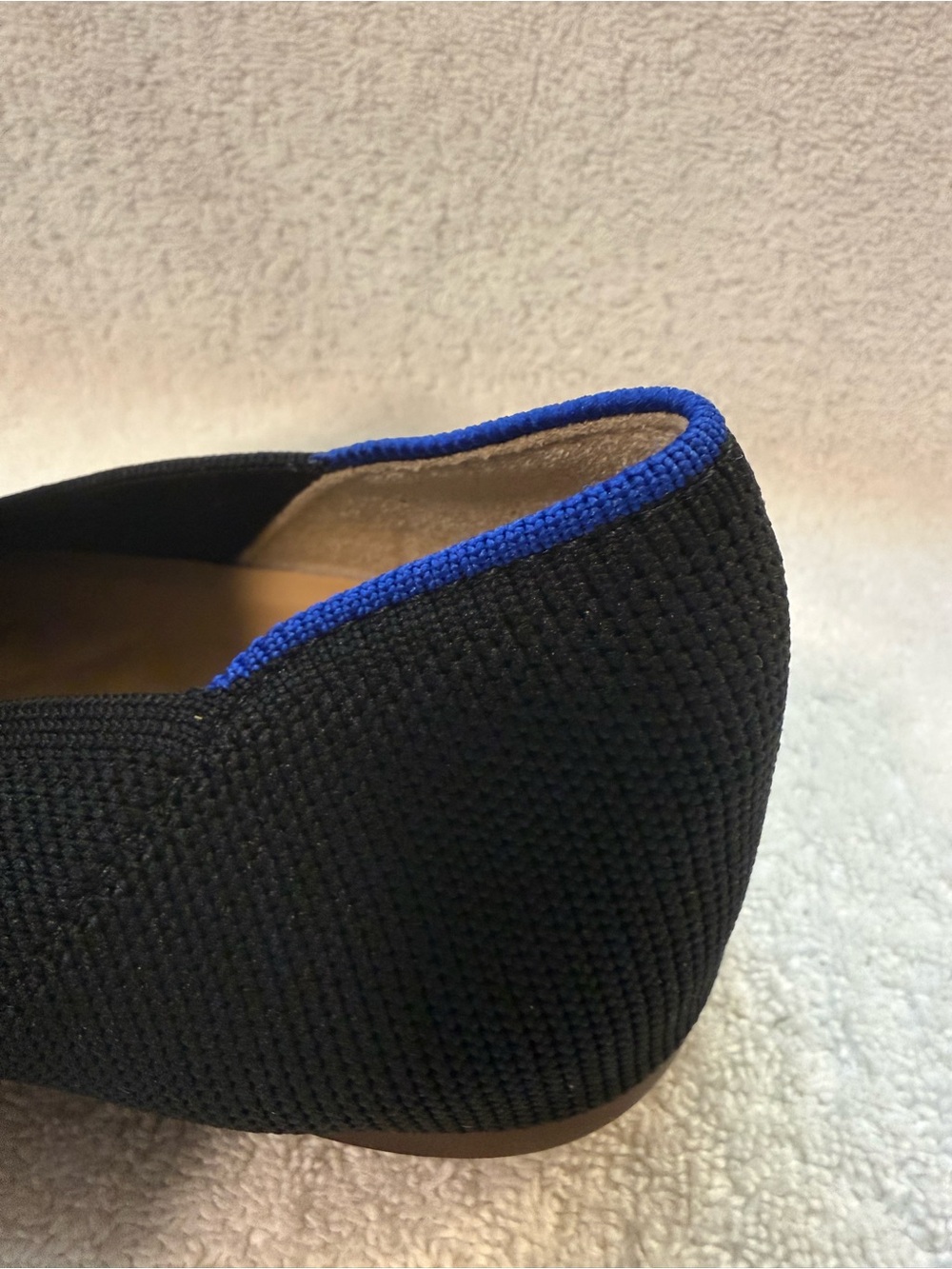 Black Knit Slip-On Women’s Shoe with Blue Trim bundle shoes for deeper discount - Picture 2 of 14